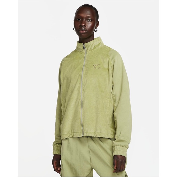 Nike Jackets & Blazers - Nike Air Corduroy Fleece Full-Zip Jacket Alligator Olive Green Women’s Large
